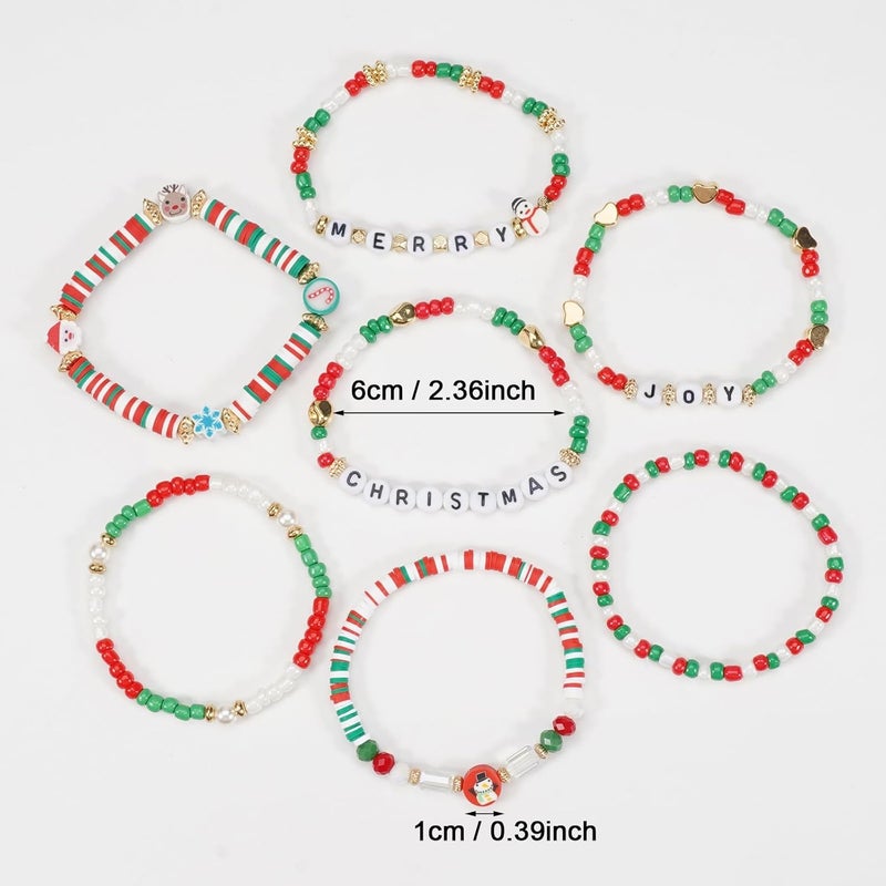 Lonext Halloween Bracelets Stackable Heishi Beaded Stretch Bracelets - Image 2